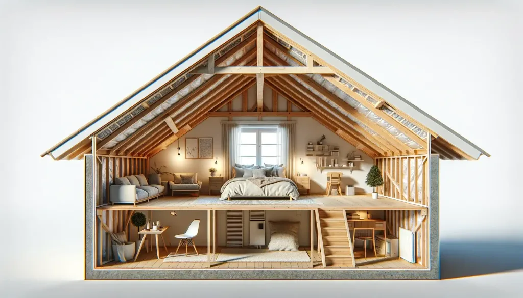 section transversale d'une maison rénovée