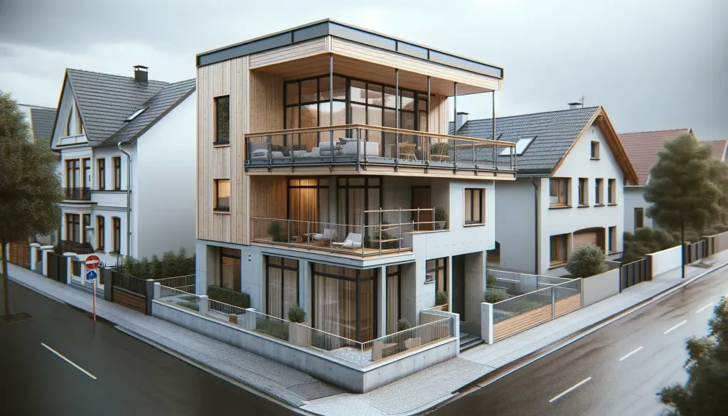 maison moderne à étage